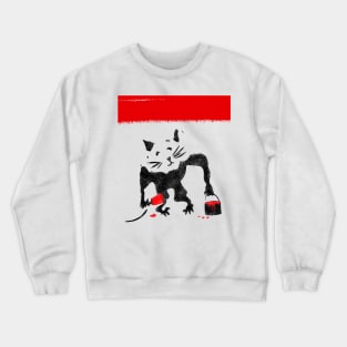 Rat With A paint Brush Crewneck Sweatshirt